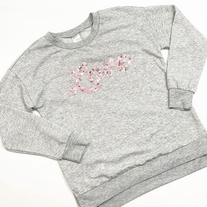 NOBO No Boundaries gray Love crew neck sweater
